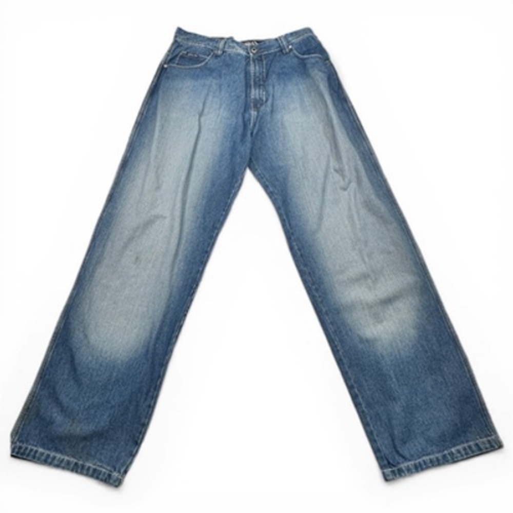 Jordan Craig Jeans Mens 36 Blue Relaxed Fit Wide Leg Denim Pants Medium Wash
